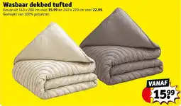 Kruidvat Wasbaar dekbed tufted aanbieding