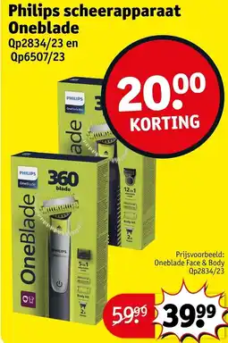 Kruidvat Philips scheerapparaat Oneblade aanbieding