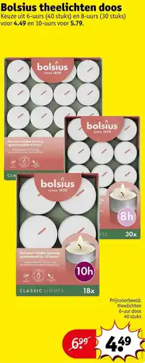 Kruidvat Bolsius theelichten doos aanbieding
