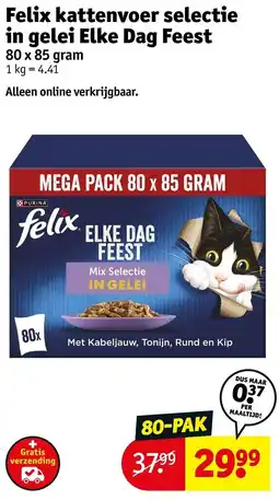 Kruidvat felix kattenvoer selectie in gelei aanbieding