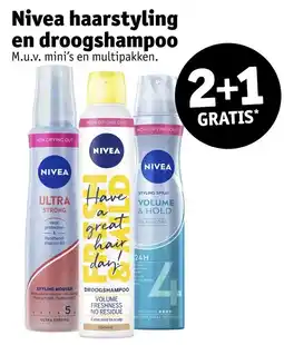 Kruidvat Nivea haarstyling en droogshampoo aanbieding