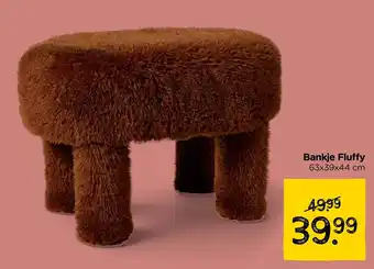 Xenos Bankje Fluffy aanbieding