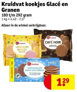 Kruidvat Kruidvat koekjes Glacé en Granen aanbieding