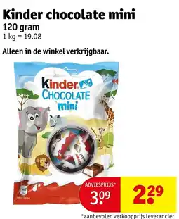 Kruidvat Kinder chocolate mini aanbieding