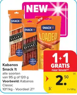Carrefour Kabanos Snack It aanbieding
