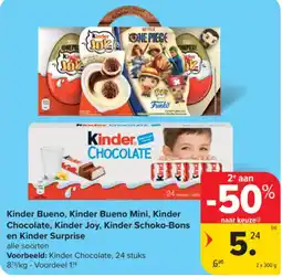 Carrefour Kinder chocolate aanbieding