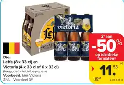Carrefour Bier Leffe en Victoria aanbieding