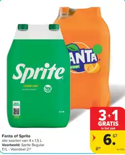 Carrefour Fanta of Sprite aanbieding