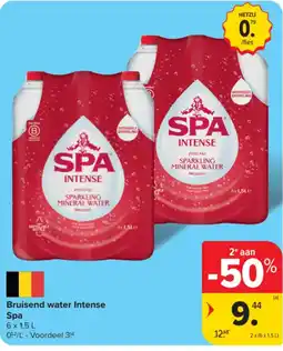 Carrefour Bruisend water Intense Spa aanbieding
