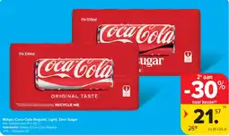 Carrefour Blikjes coca-cola aanbieding