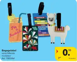 Carrefour Bagagelabel verschillende modellen aanbieding