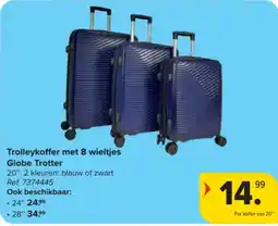 Carrefour Trolleykoffer met 8 wieltjes aanbieding