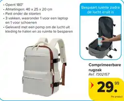 Carrefour Comprimeerbare rugzak aanbieding
