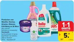 Carrefour Producten van Woolite, Destop, Airwick, Glassex, Cilit Bang en St Marc aanbieding