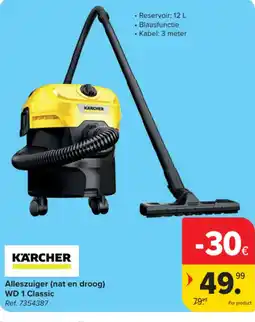 Carrefour Alleszuiger nat en droog WD 1 Classic aanbieding