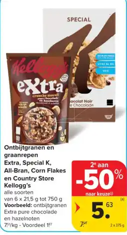 Carrefour Ontbijtgranen en graanrepen aanbieding
