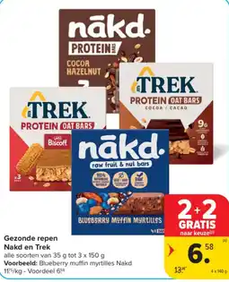 Carrefour Gezonde repen Nakd en Trek aanbieding