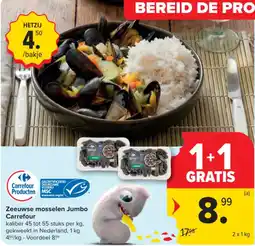 Carrefour Zeeuwse mosselen Jumbo Carrefour aanbieding