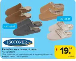 Carrefour Pantoffels voor dames of heren aanbieding