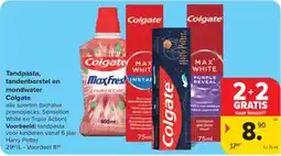 Carrefour Tandpasta, tandenborstel en mondwater Colgate aanbieding