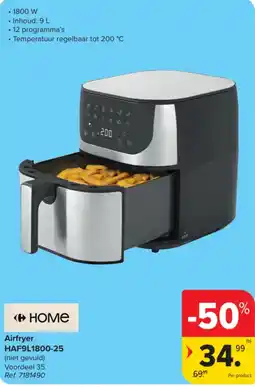 Carrefour Airfryer HAF9L1800-25 aanbieding