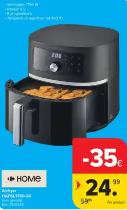 Carrefour Airfryer HAF6L1750-26 aanbieding