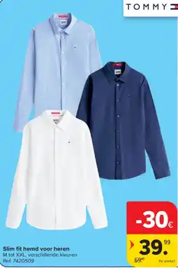 Carrefour Slim fit hemd voor heren aanbieding