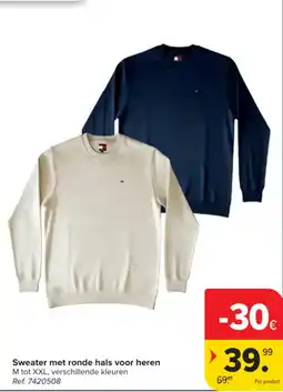 Carrefour Sweater met ronde hals voor heren aanbieding