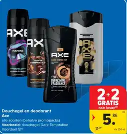 Carrefour Douchegel en deodorant Axe aanbieding