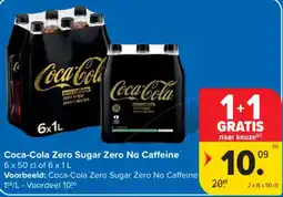 Carrefour Coca-Cola Zero Sugar Zero No Caffeine aanbieding