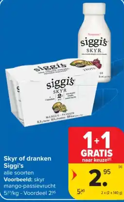 Carrefour Skyr of dranken Siggi's aanbieding