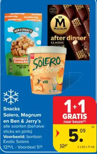 Snacks Solero, Magnum en Ben & Jerry's
