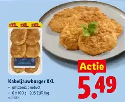 Lidl Kabeljauwburger XXL aanbieding