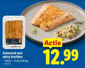 Zalmstuk met spicy kruiden