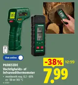 Lidl Parkside vochtigheids- of infraroodthermometer aanbieding