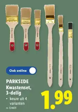 Lidl Parkside kwastenset aanbieding