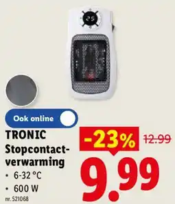 Lidl Tronic stopcontact-verwarming aanbieding