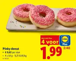 Lidl Pinky donut aanbieding