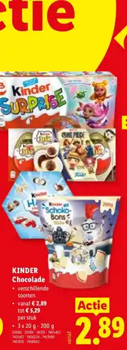 Lidl Kinder Chocolade aanbieding