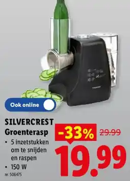 Lidl Silvercrest groenterasp aanbieding