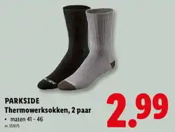 Lidl Parkside thermowerksokken aanbieding