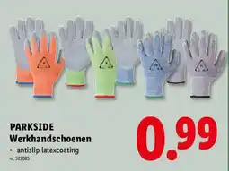 Lidl Parkside werkhandschoenen aanbieding