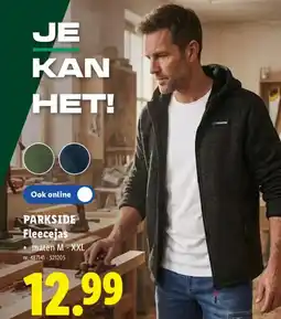 Lidl Parkside fleecejas aanbieding