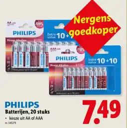 Lidl Batterijen, 20 stuks aanbieding