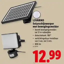 Lidl Livarno solarschijnwerper met bewegingsmelder aanbieding