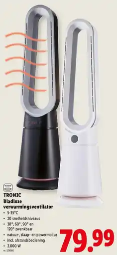 Lidl Tronic bladloze verwarmingsventilator aanbieding