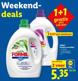 Lidl Formil vloeibaar wasmiddel aanbieding