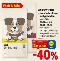 Lidl Hondenbrokken met groenten aanbieding