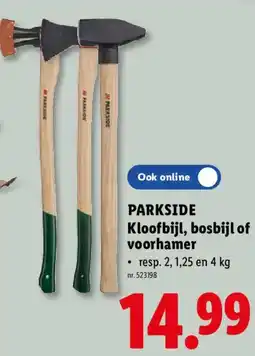 Lidl Kloofbijl, bosbijl of voorhamer aanbieding