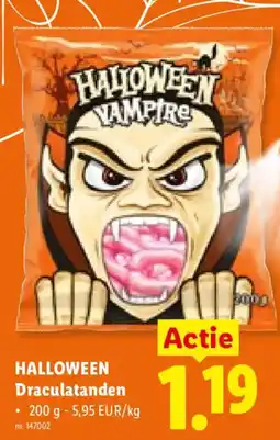 Lidl Halloween Draculatanden aanbieding